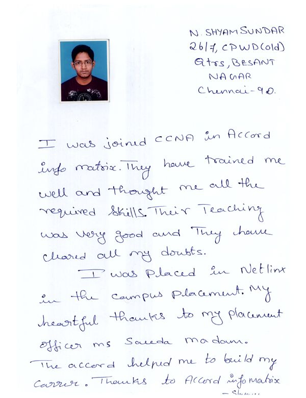 CCNA Student Testimonial