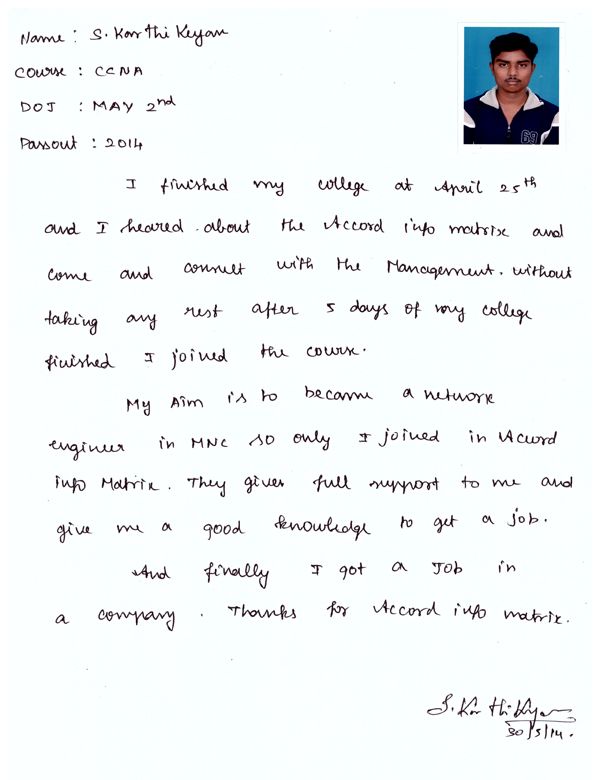 CCNA Student Testimonial